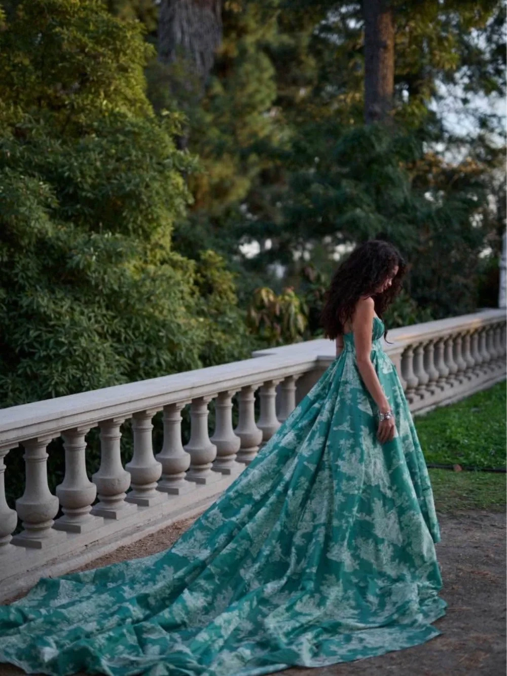 Selkie Cedar Toile Roman Holiday Gown